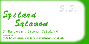 szilard salomon business card